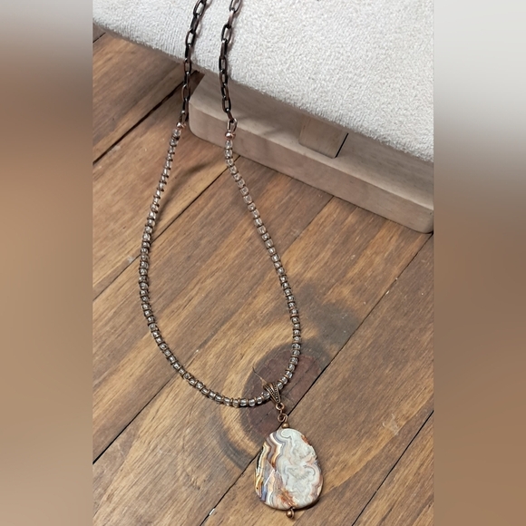 Source Unknown Jewelry - Lace Waves Dyad Source UnkBeaded Necklace